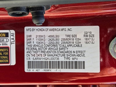 2019 Honda CR-V 2WD EX