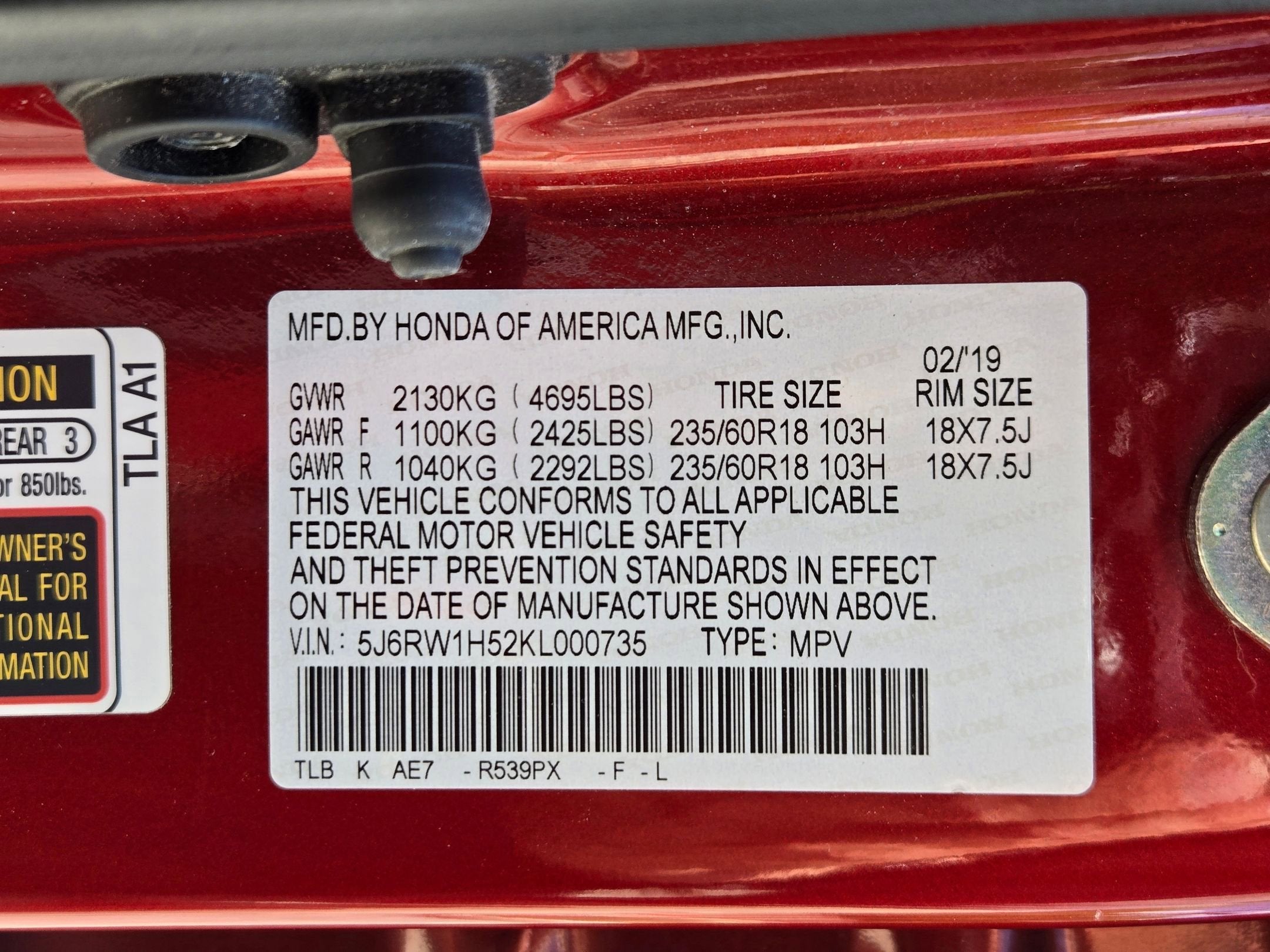 2019 Honda CR-V 2WD EX