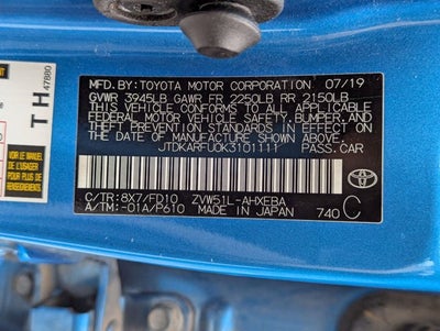 2019 Toyota Prius LE