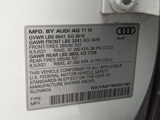 2019 Audi Q7 Prestige