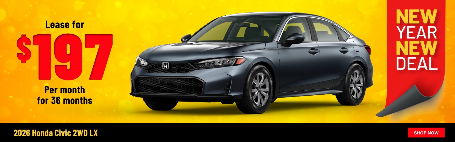 Gunn Honda Civic lease banner