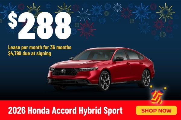 Gunn Honda Accord lease banner