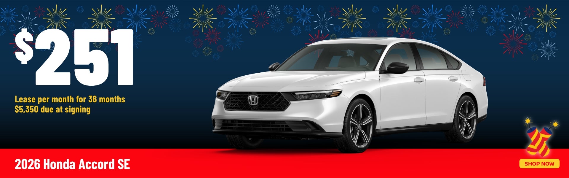 Gunn Honda Accord SE lease banner