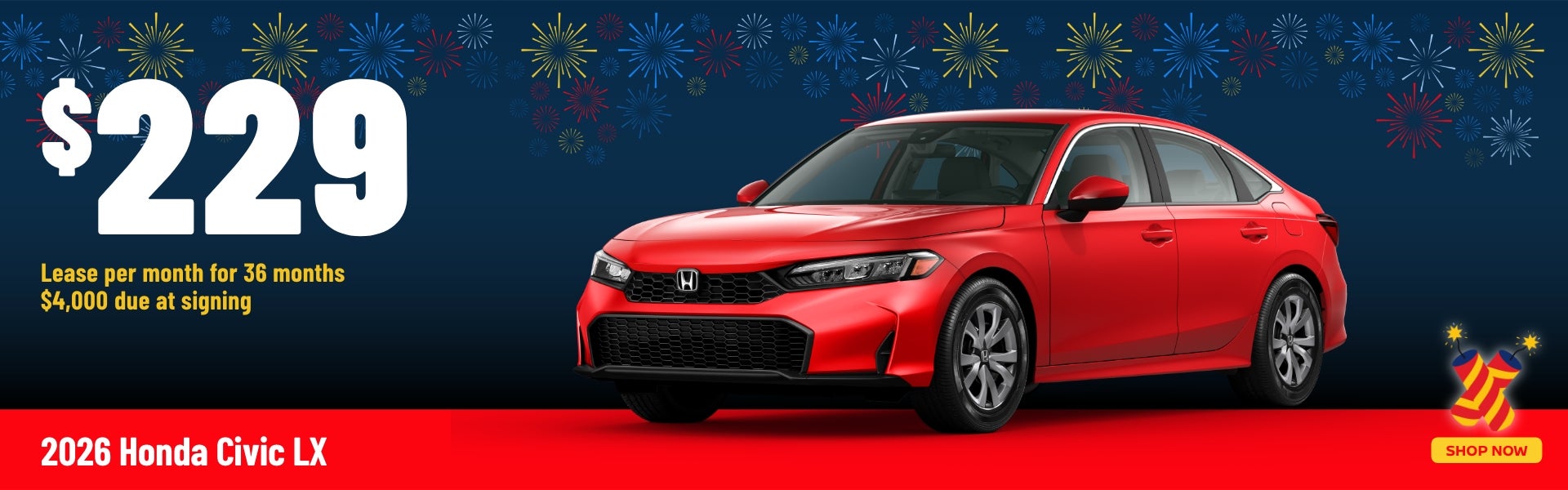 Gunn Honda Civic lease banner