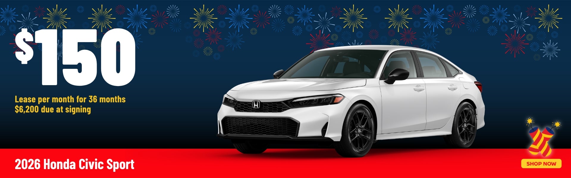 Gunn Honda Civic sport lease banner