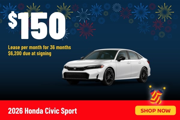 Gunn Honda Civic sport lease banner