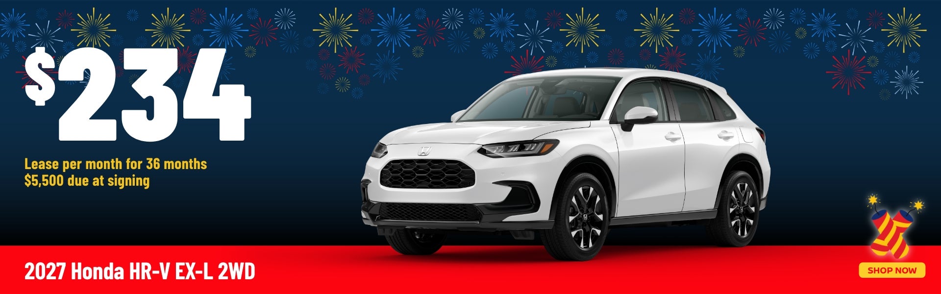 Gunn Honda HR-V lease banner