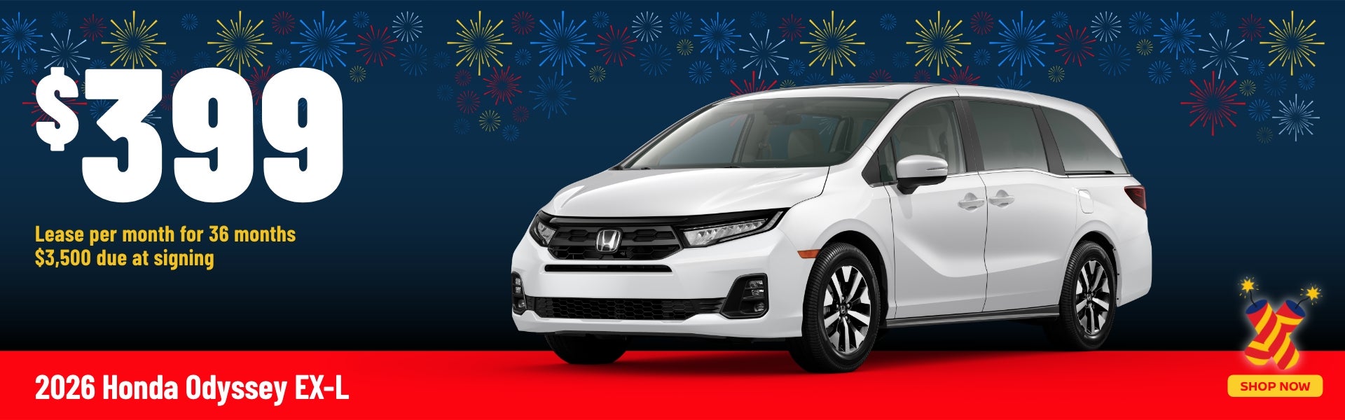 Gunn Honda Odyssey lease banner