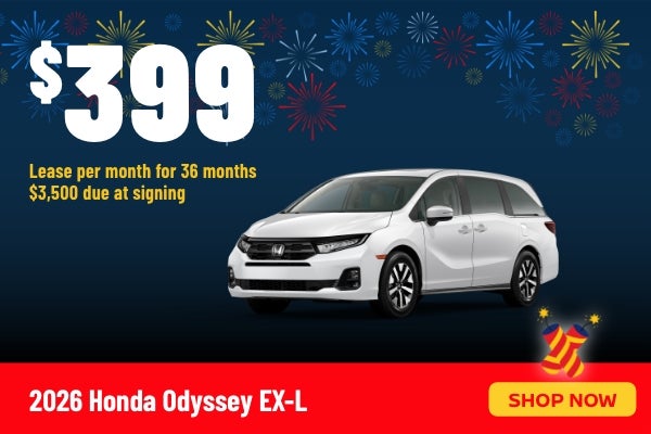 Gunn Honda Odyssey lease banner