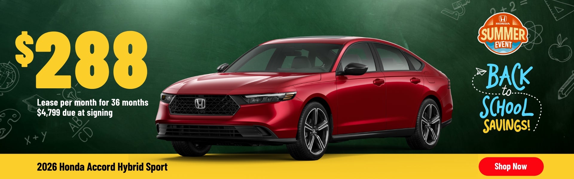 Gunn Honda Accord Hybrid Sport sales banner
