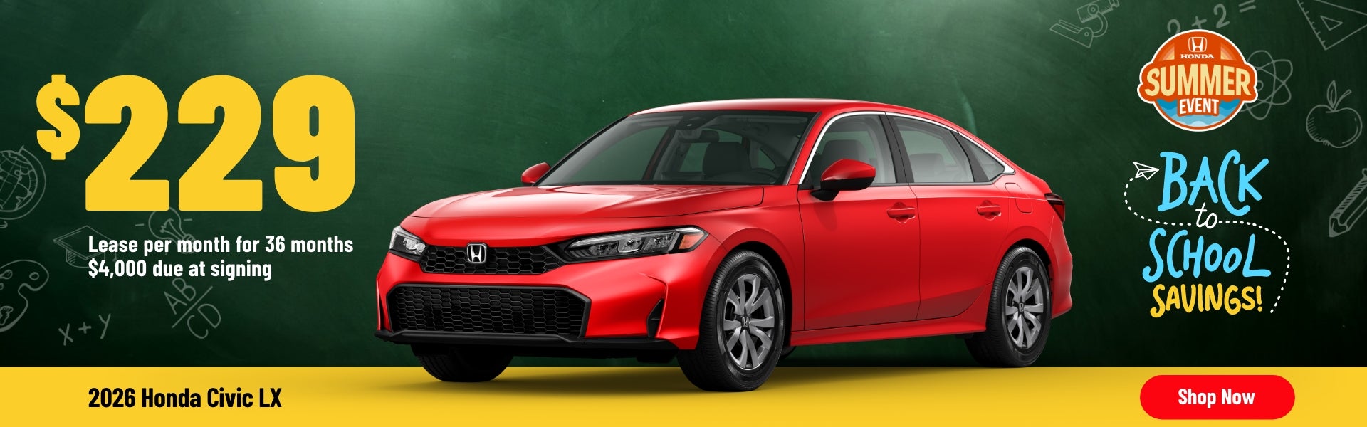 Gunn Honda Civic LX sales banner