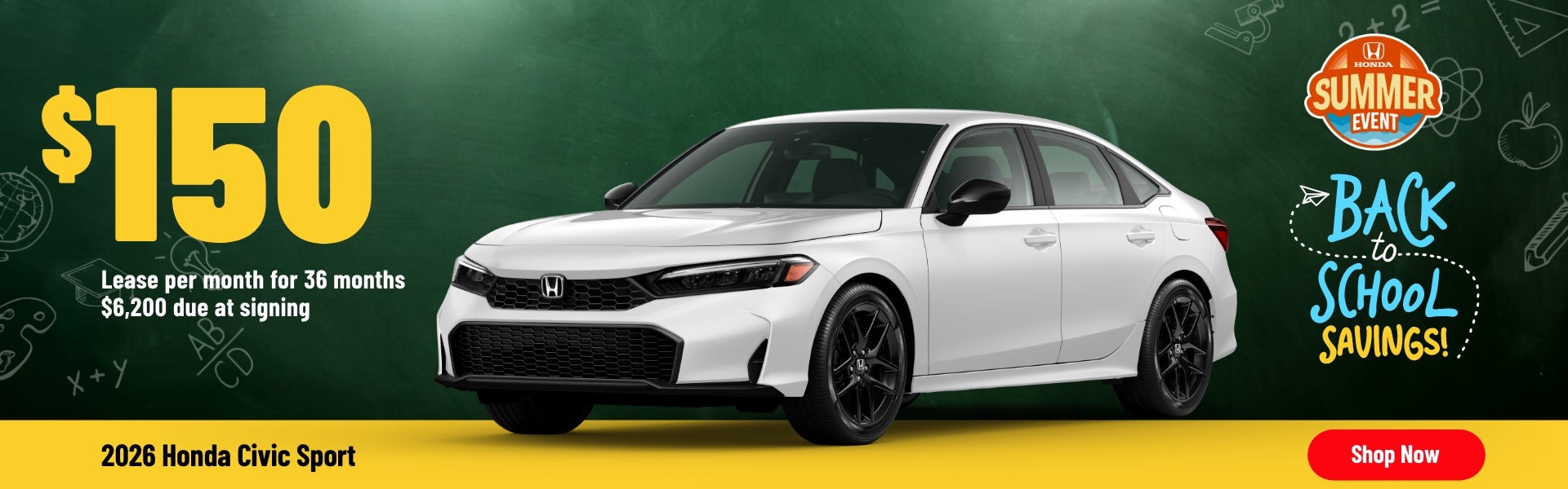 Gunn Honda Civic Sport sales banner