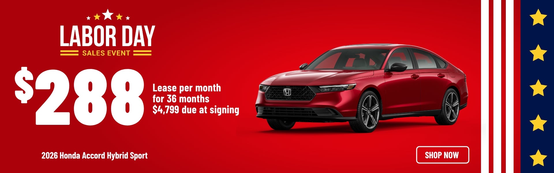 Gunn Honda Accord Hybrid Sport sales banner