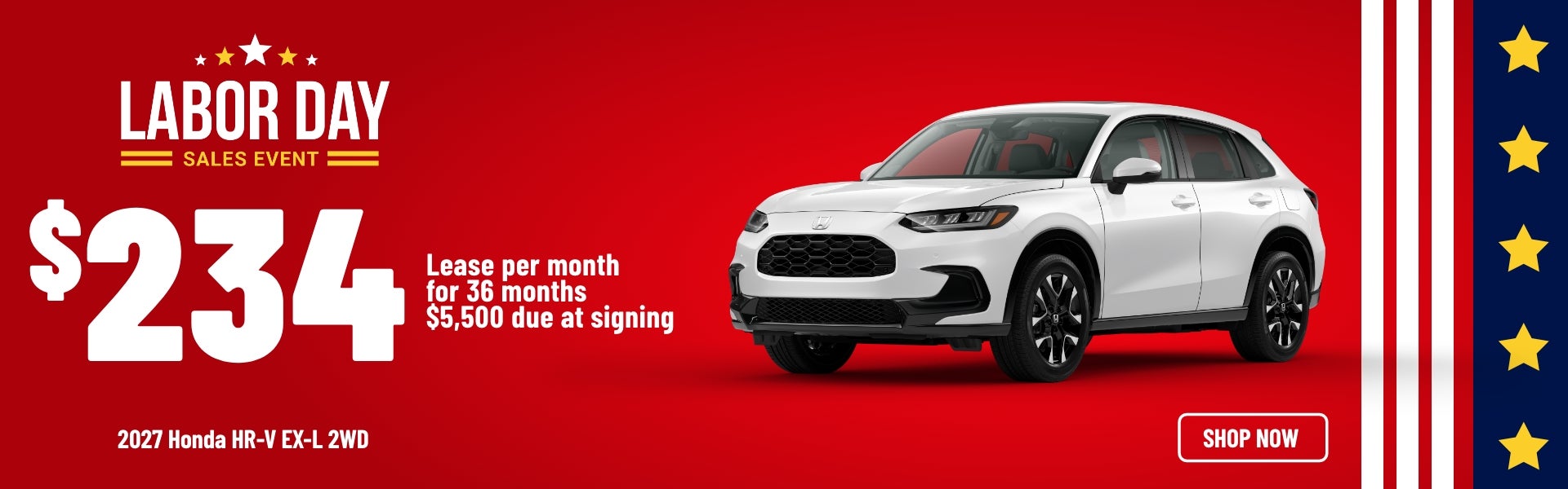 Gunn Honda HR-V EX-L sales banner