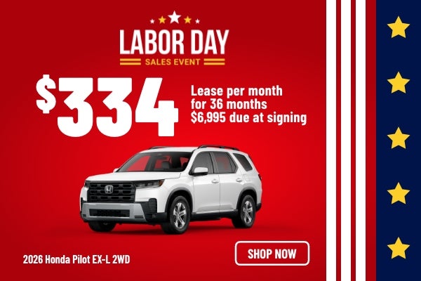 Gunn Honda Pilot EX-L sales banner